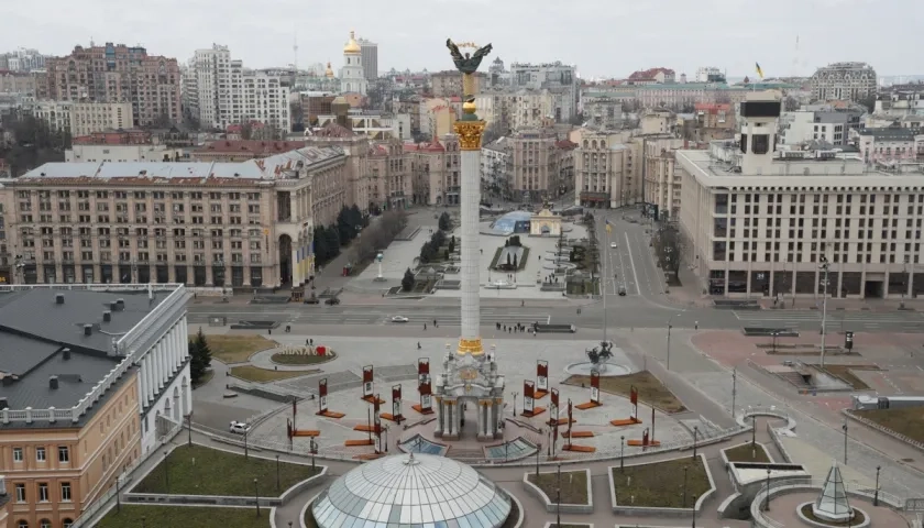 Kiev, capital de Ucrania. 