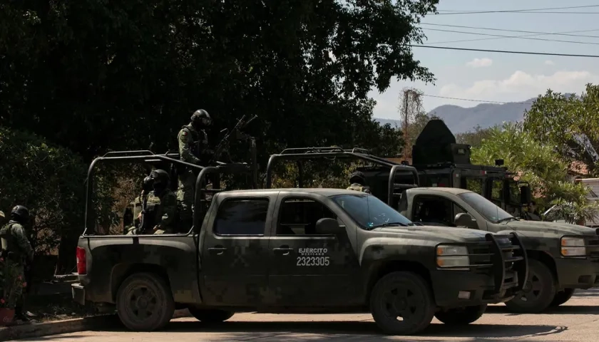 Ejército mexicano en un operativo contra el narcotráfico. 