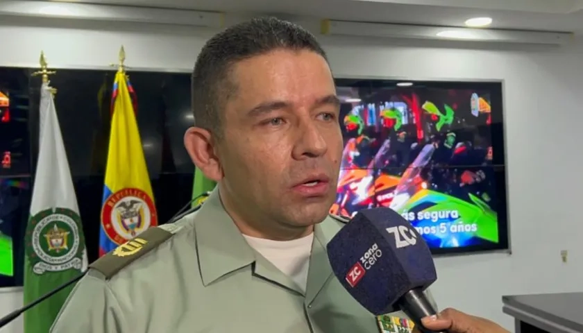 Coronel John Jairo Urrea Rozo, comandante del Departamento de Policía Atlántico.