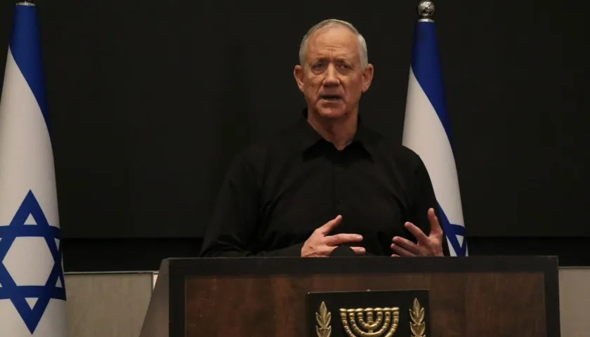 El ministro del gabinete de guerra, Benny Gantz.