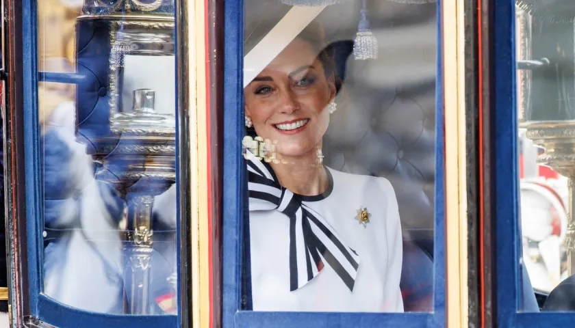 La Princesa de Gales este sabado en el desfile Trooping the Colour de Londres.