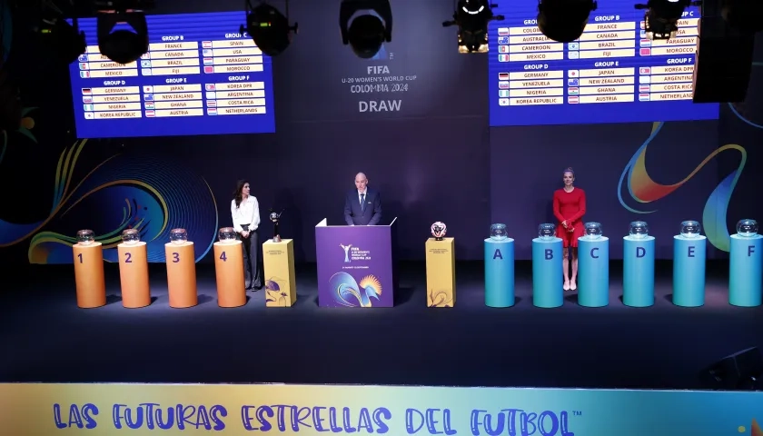 El sorteo del Mundial sub-20 femenino se cumplió este miércoles, en Bogotá. 