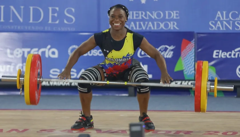 La pesista Yenny Álvarez es una de las esperanzas de medalla de Colombia.