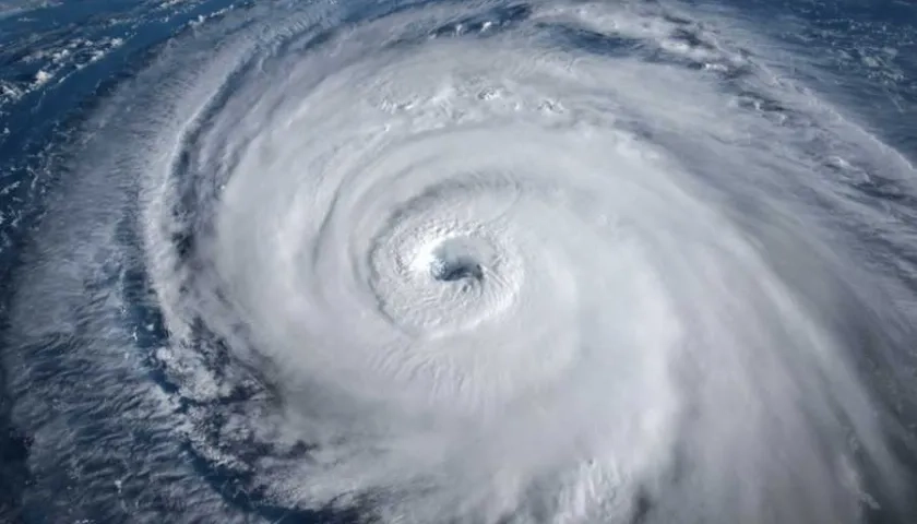 Un huracán visto desde el espacio. 