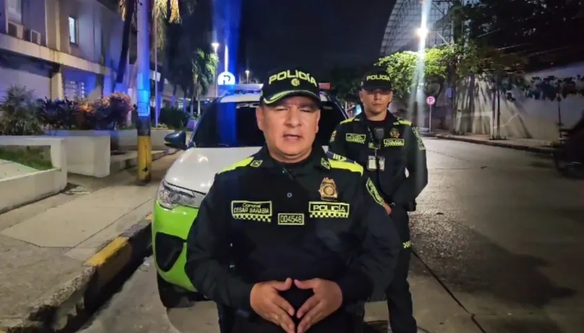 Coronel César Sarabia, subcomandante de la Policía Metropolitana de Barranquilla. 