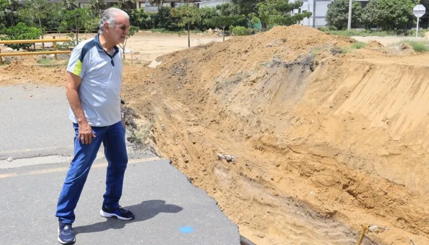 Verano en las obras del puente de la calle 30.