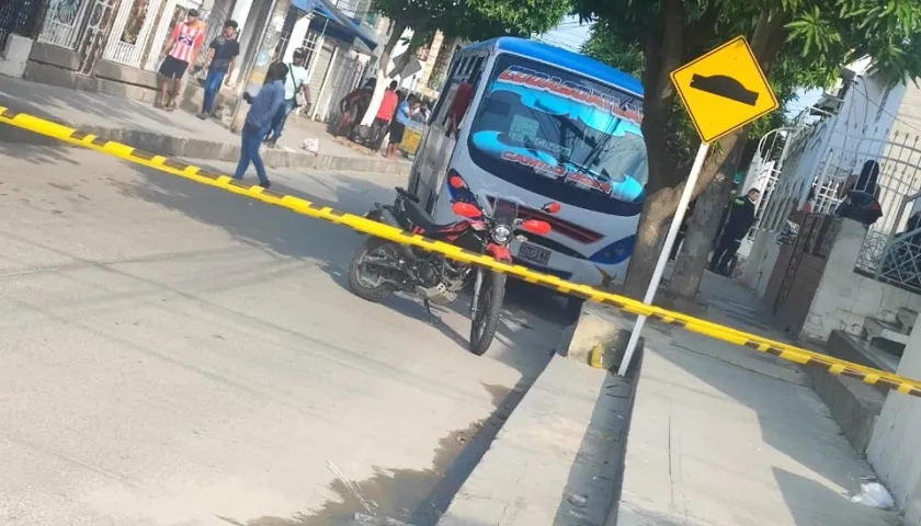 Vehículo que conducía el conductor asesinado. 