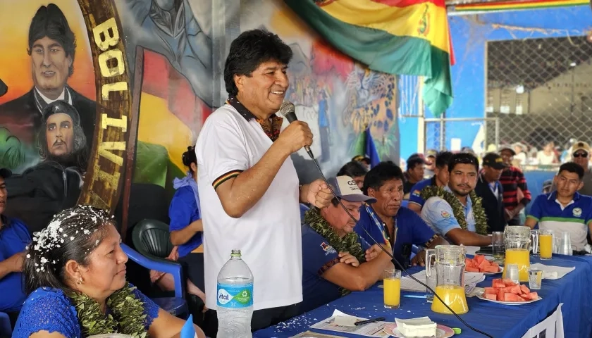 Evo Morales, expresidente de Perú. 