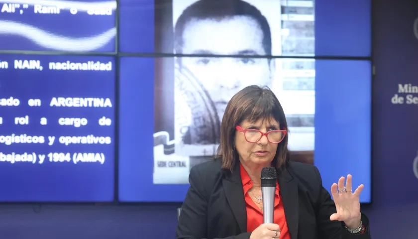 La ministra de Seguridad argentina, Patricia Bullrich.