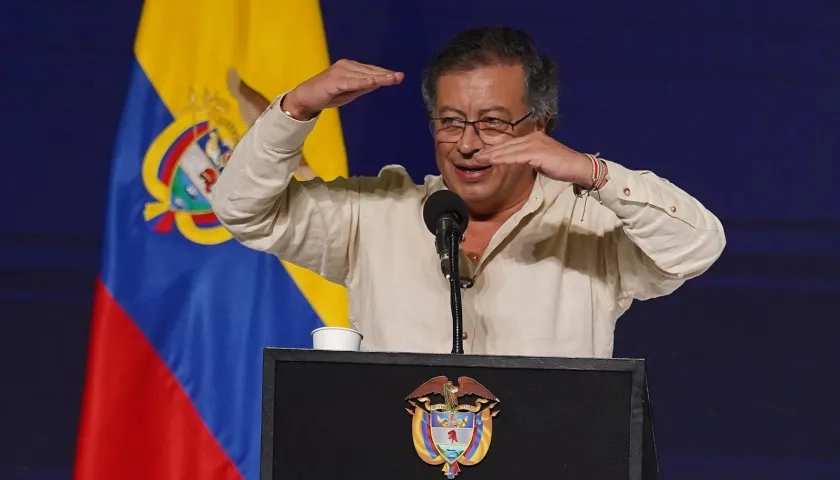 El Presidente Gustavo Petro en Barranquilla.