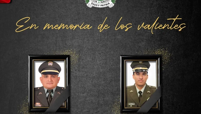 Jaime Álvarez y Carlos Ramírez, los policías asesinados. 