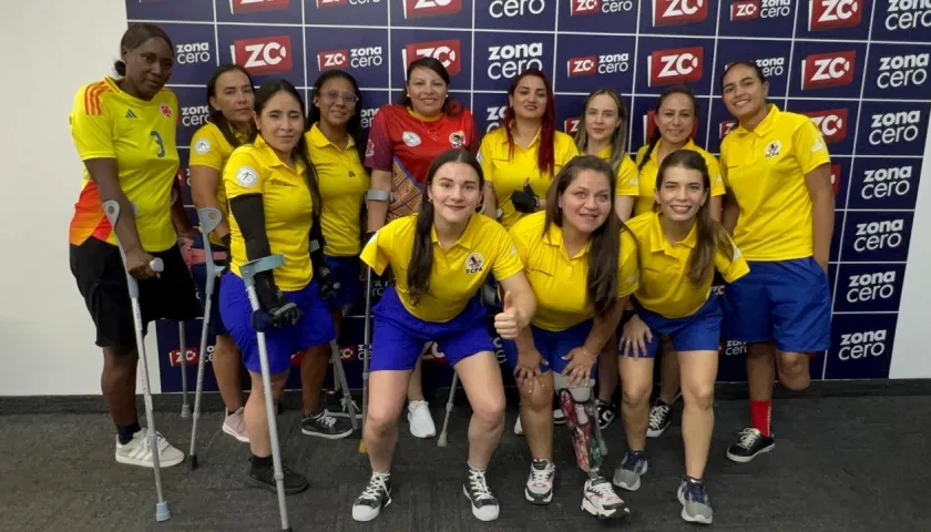 Integrantes de la Selección Colombia de Fútbol para amputados.