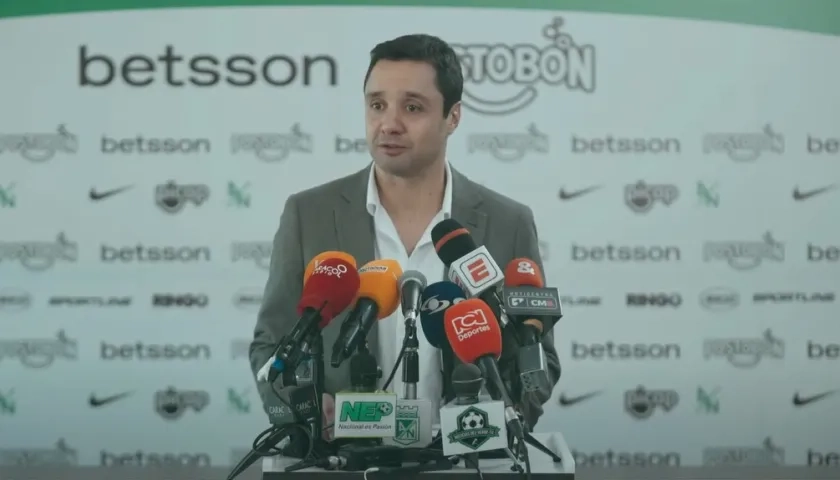 Sebastián Arango, presidente del Atlético Nacional. 