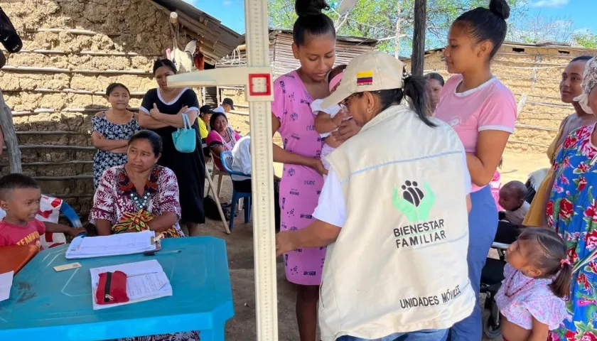 Imagen de la atención en La Guajira.