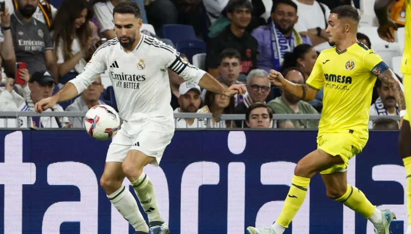 Dani Carvajal durante el partido del sábado contra el Villarreal. 