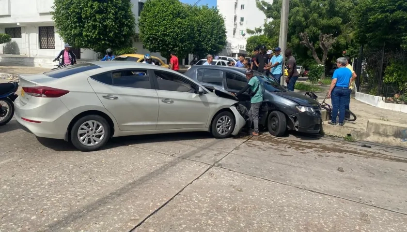 Accidente en el barrio Las Delicias. 