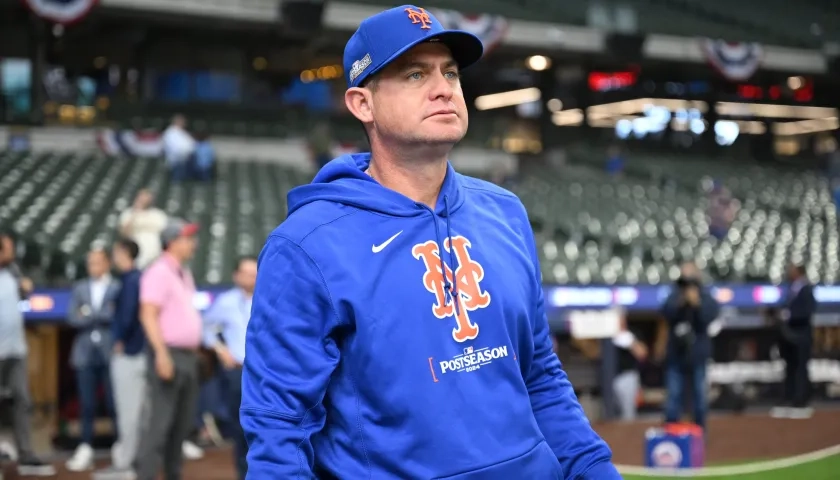 Carlos Mendoza, mánager venezolano de los Mets de Nueva York.