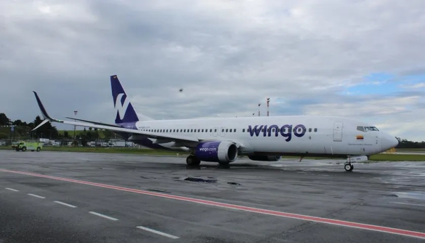 Avión de la aerolínea Wingo.