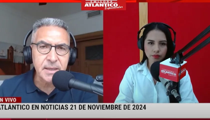 Jorge Cura / Lorena Lamilla, en el estudio Atlántico en Noticias.