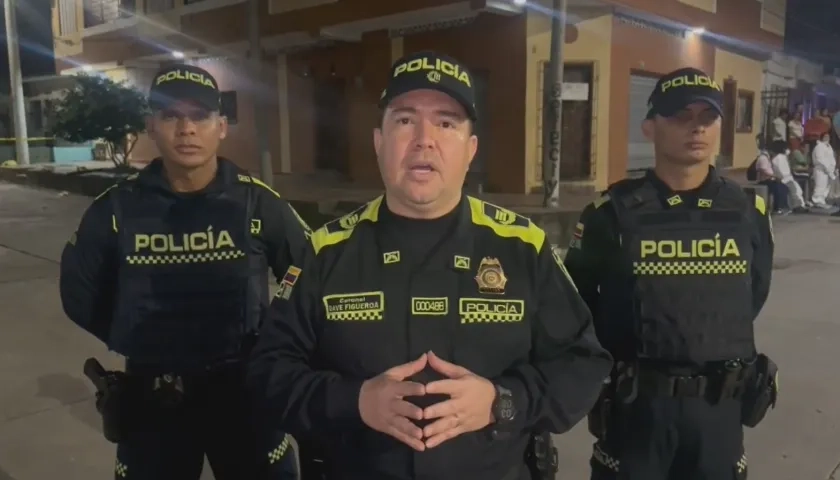 El coronel Dave Figueroa, comandante operativo de la Policía Metropolitana Barranquilla.