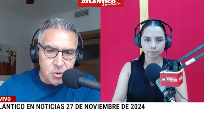 Jorge Cura / Lorena Lamilla, en el estudio Atlántico en Noticias.