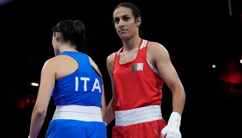 Imane Khelif durante su participación en los Juegos Olímpicos de París. 