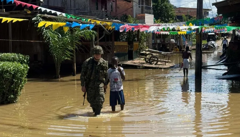 Inundación en Alto Baudó, Chocó.