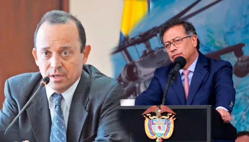 Santiago Uribe y el Presidente Gustavo Petro.