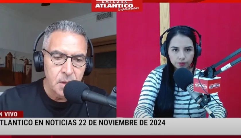 Jorge Cura / Lorena Lamilla, en el estudio Atlántico en Noticias.