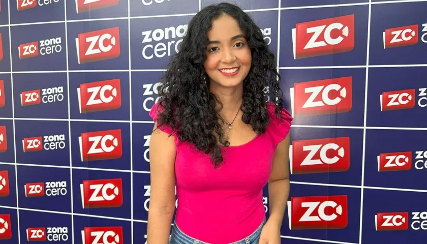 Valentina Jaramillo en las instalaciones de Zona Cero.