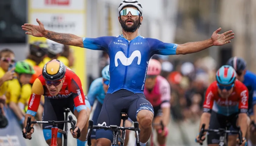 Fernando Gaviria corre para el Movistar desde 2023. 