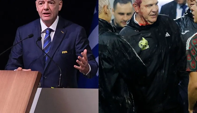 El presidente de la FIFA, Gianni Infantino, condenó la agresión a Javier Aguirre. 