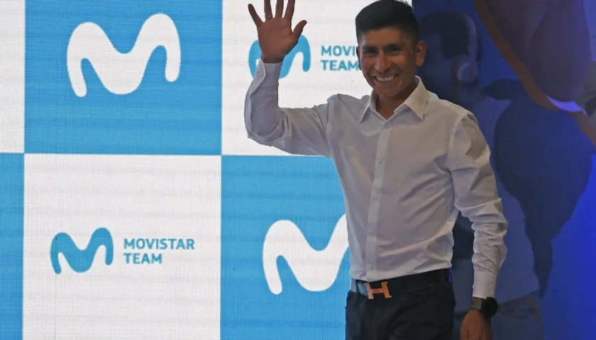 Nairo Quintana, corredor colombiano del Movistar Team. 