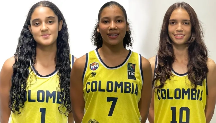 Jhara Coneo, Keren Bertel y María Elisa Millán, representantes de Atlántico en la Selección Colombia. 