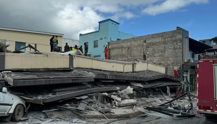 Los daños que dejó el terremoto.