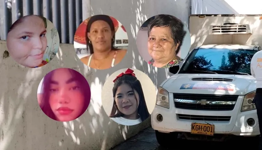 Linda Julieth Santander Ángulo, Ana Lucía Vergara Barros, Yuranis Herrera Jiménez, Giselle Celín Villalobos y Custodia Corredor Puerto