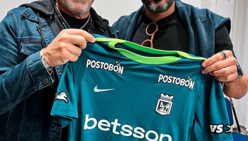 Javier Gandolfi con la camiseta de Atlético Nacional.