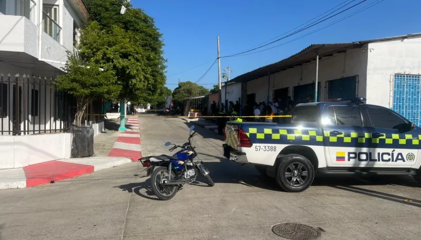 Lugar donde ocurrió el crimen en La Paz. 