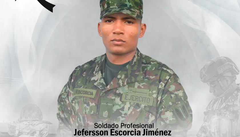 Jefersson Escorcia Jiménez, soldado del Ejército Nacional.