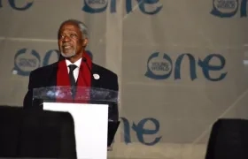 Kofi Annan, durante su intervención en el evento.