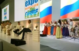 Momentos de la inauguración de Feria Bioexpo Colombia.