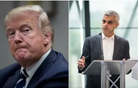 Donald Trump y Sadiq Khan, alcalde de Londres.