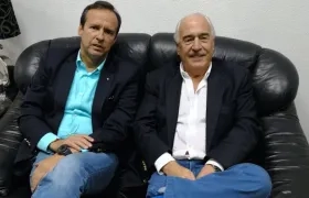 Los expresidentes de Bolivia Jorge Quiroga y de Colombia Andrés Pastrana.
