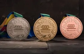Así serán las medallas que se entregarán a los tres primeros lugares de que cada disciplina.