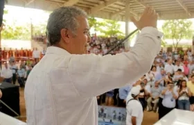 Iván Duque Márquez, presidente de Colombia, durante el primer taller Construyendo País en Girardot.