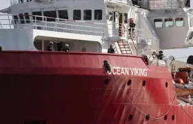 El barco humanitario "Ocean Viking".