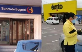Banco de Bogotá y Almacenes Éxito.