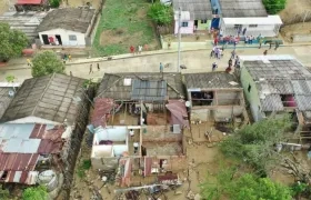 Varias casas afectadas por el vendaval en Concordia, Magdalena.