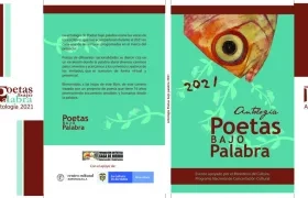 Carátula de la Antología Poetas bajo palabra.