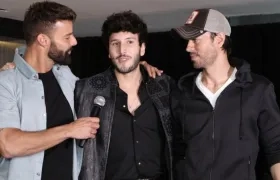Ricky Martin, Sebastián Yatra y Enrique Iglesias, cantantes.